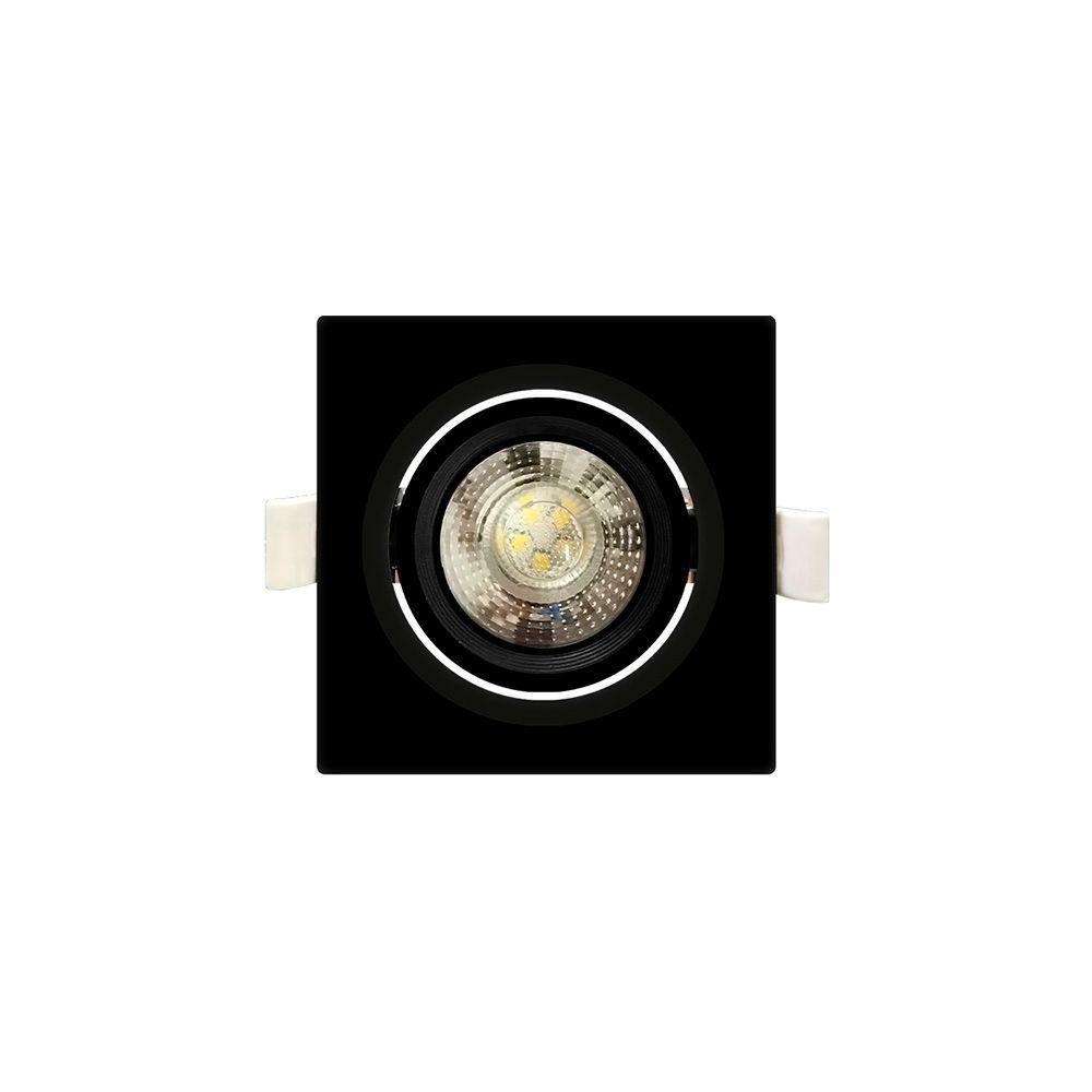 Spot De Embutir De Led Taschibra Alltop Mr16 Quadrado 5w Bivolt Preto Preto 4000k Luz Neutra 15090331 - 1