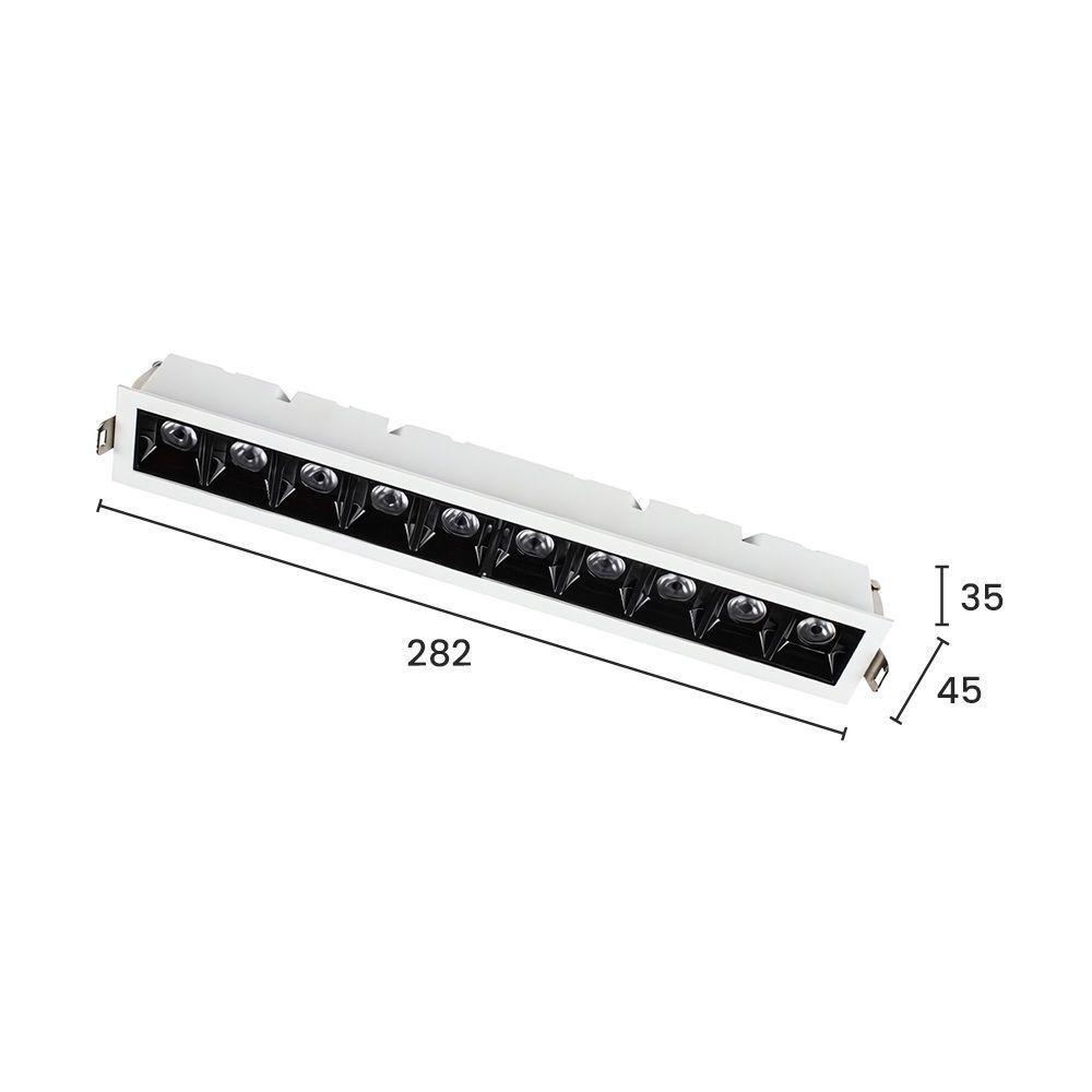 Spot De Embutir Taschibra Arch Pontual Led 20w Bivolt Branco/preto 2700k Luz Amarela 15090439 - 2