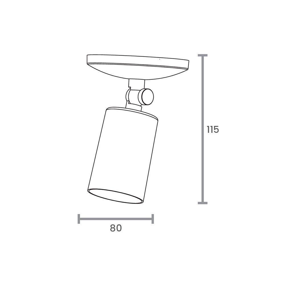 Spot Direcionável De Sobrepor Taschibra Cannon Mr11 Gz10 Bivolt Preto 03010032-18 - 1