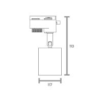 Spot Direcionável Para Trilho Eletrificado Taschibra Track Ar111 Gu10 Bivolt Branco 15090317 - 2