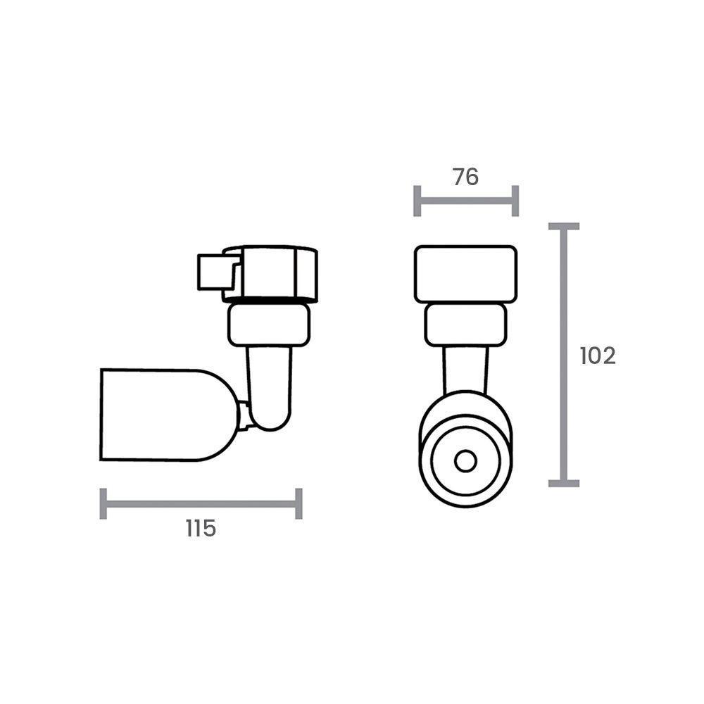 Spot Direcionável Para Trilho Eletrificado Taschibra Direct Led Par 20 10w Bivolt Preto 3000k Luz Amarela 15090240 - 2