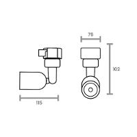 Spot Direcionável Para Trilho Eletrificado Taschibra Direct Led Par 20 10w Bivolt Preto 3000k Luz Amarela 15090240 - 2