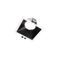 Spot De Embutir Recuado Taschibra Piazza Mr16 Gu10 Quadrado Bivolt Branco/preto 15090377 - 2