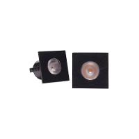 Kit 2 Spots De Embutir Para Móvel Taschibra Pik Quadrado Led 1w Bivolt Preto 3000k Luz Amarela 15090324 - 1