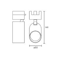 Spot Direcionável Para Trilho Eletrificado Taschibra Doppio Led Par 20 12w Bivolt Branco 3000k Luz Amarela 15090415 - 1