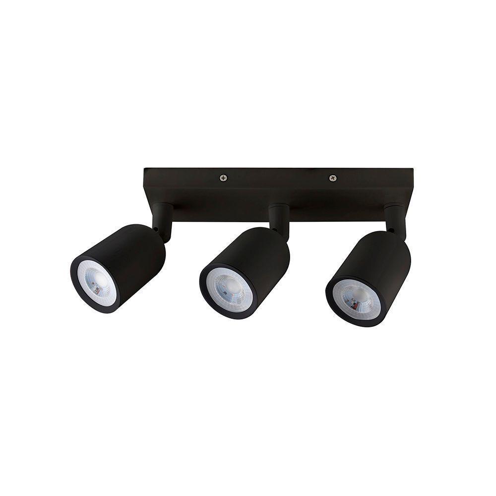 Spot Direcionável De Sobrepor Taschibra Direct Linear Led Mr16 12w Bivolt Preto 6500k Luz Branca 15090229 - 1
