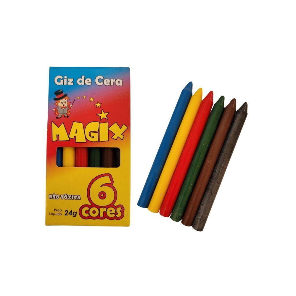 Giz De Cera Infantil Com 6 Cores 9cm - Magix - 2