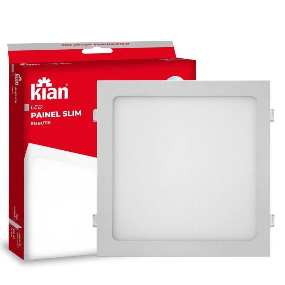 Painel Led Embutir Slim Quadrado - 24w 1600lm - 6000k - Kian - 2