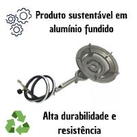 Fogareiro Alumínio Alta Pressão Dupla Chama C- Tripé 40cm