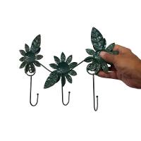 Gancho Metal Kit 4 Uni Enfeite Girassol Parede Pendura Chaves Bone Bone Decoraçao Organizaçao Sala Casa - 3