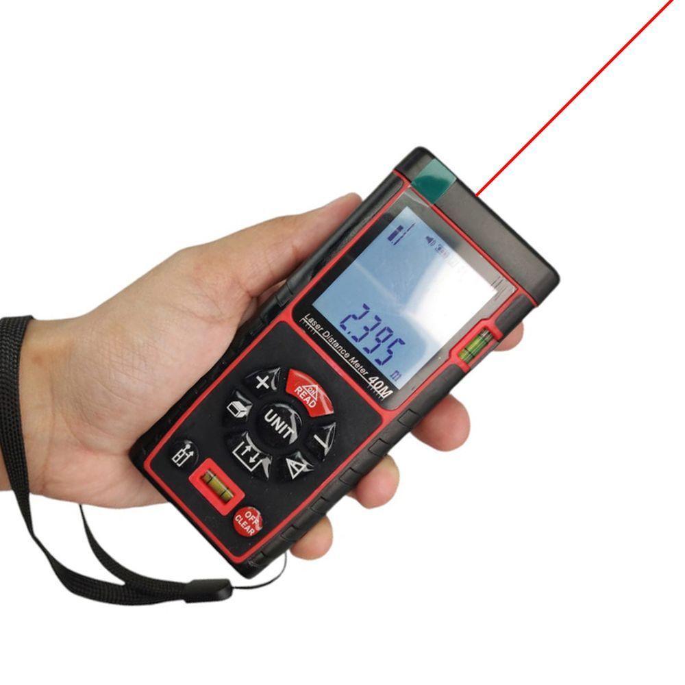 Trena Laser 40 Metros Alta Precisao Profissional Calculo De Distancia Medidor Area Volume Polegadas M² In Ft Multiuso - 1
