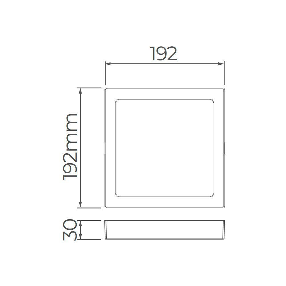 Painel De Led Stella Quadrado Eco De Sobrepor 18w Bivolt Branco 4000k Luz Neutra Sth21963q/40 - 4