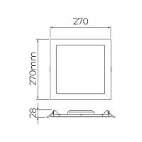 Painel De Led Stella Quadrado Eco De Embutir 24w Bivolt Branco 4000k Luz Neutra Sth9954q/40 - 2