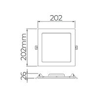 Painel De Led Stella Quadrado Eco De Embutir 18w Bivolt Branco 4000k Luz Neutra Sth9953q/40 - 2