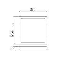 Painel De Led Stella Quadrado Eco De Sobrepor 24w Bivolt Branco 4000k Luz Neutra Sth21964q/40 - 4