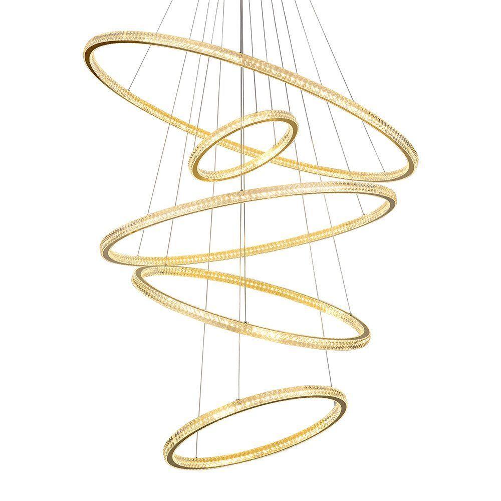 Lustre Pendente Skylight Saturno 3357 Dourado Led Bivolt Dourado - 2