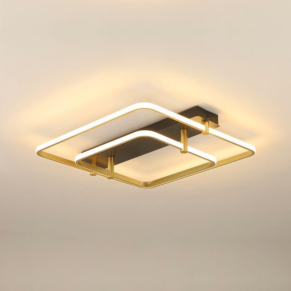 Plafon Skylight Listo 3107q Led Bivolt Preto/dourado - 2