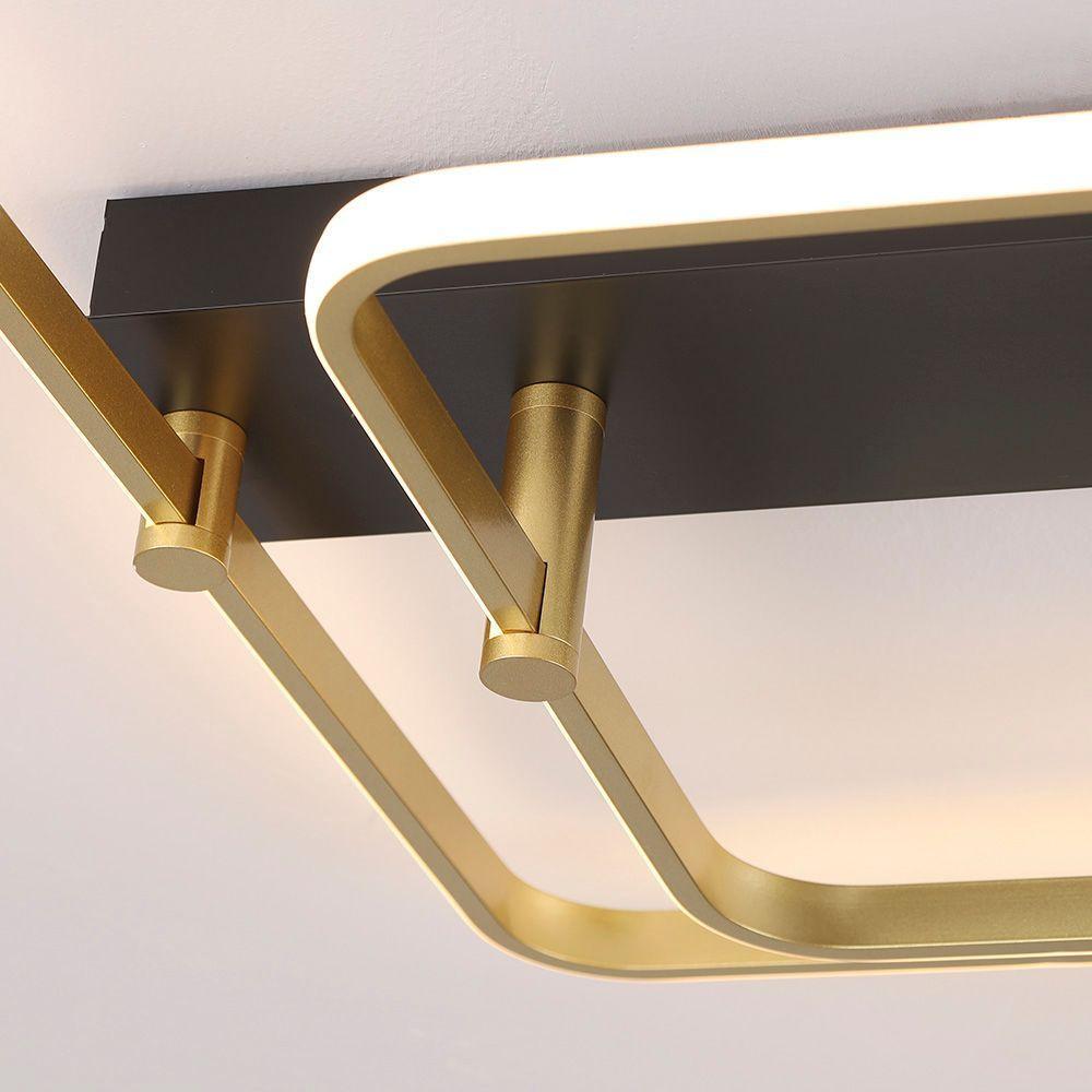 Plafon Skylight Listo 3107q Led Bivolt Preto/dourado - 4