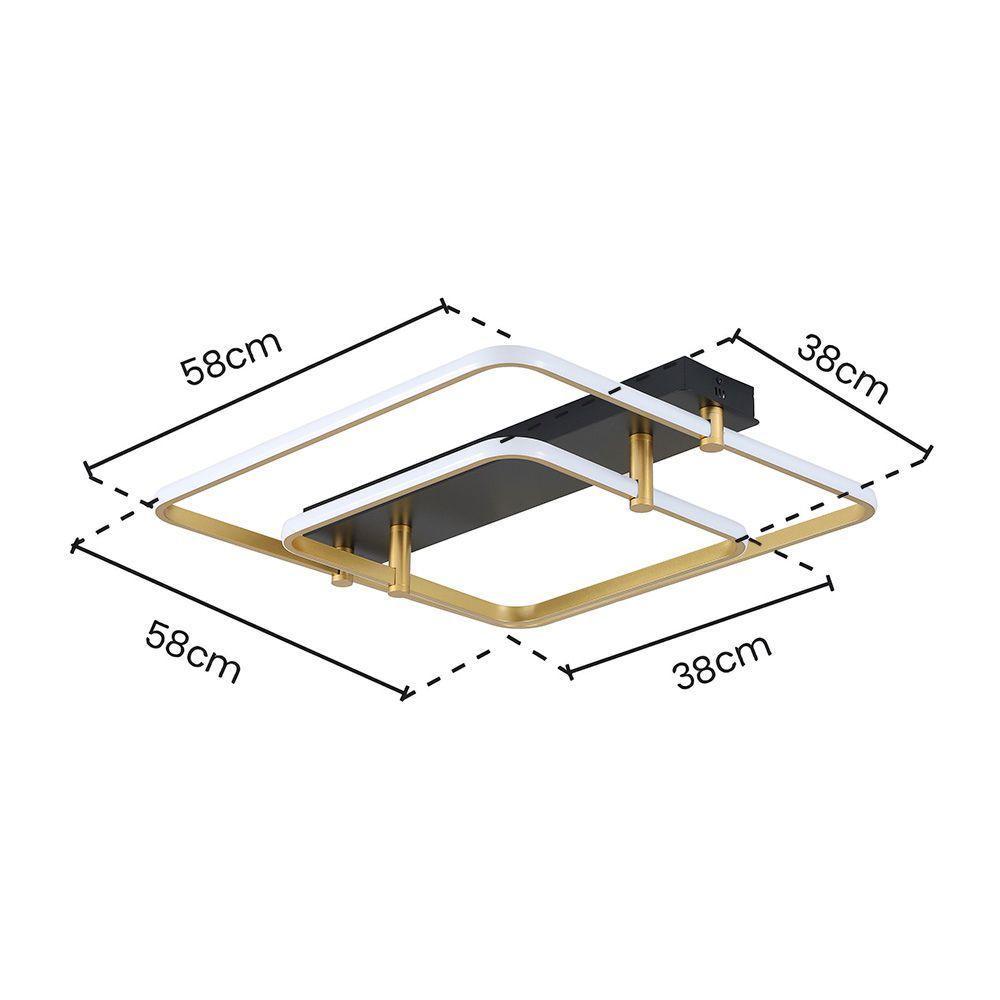 Plafon Skylight Listo 3107q Led Bivolt Preto/dourado - 5