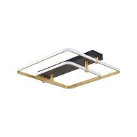 Plafon Skylight Listo 3107q Led Bivolt Preto/dourado - 1