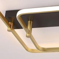 Plafon Skylight Listo 3107q Led Bivolt Preto/dourado