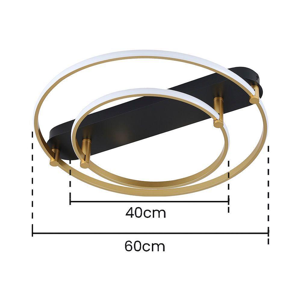 Plafon Skylight Listo 3106s Led Bivolt Preto/dourado - 5