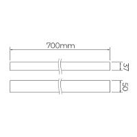 Arandela Stella Ice Long Led 70cm Ip65 8w Bivolt Branco 3000k Luz Amarela Stl23775/30 - 3