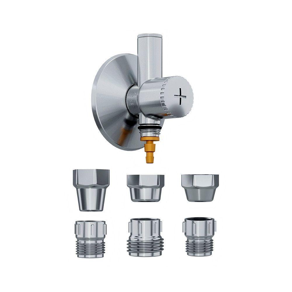 Adaptador Para Filtro Blukit 6 Em 1 Com Registro Integrado Cromado - 1