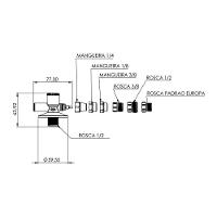 Adaptador Para Filtro Blukit 6 Em 1 Com Registro Integrado Cromado - 4