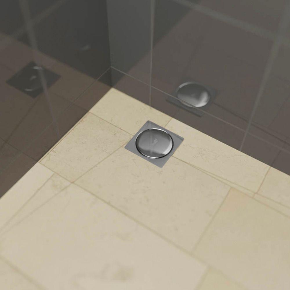 Grelha Para Ralo Click Inteligente Blukit 15x15 Cromado - 2