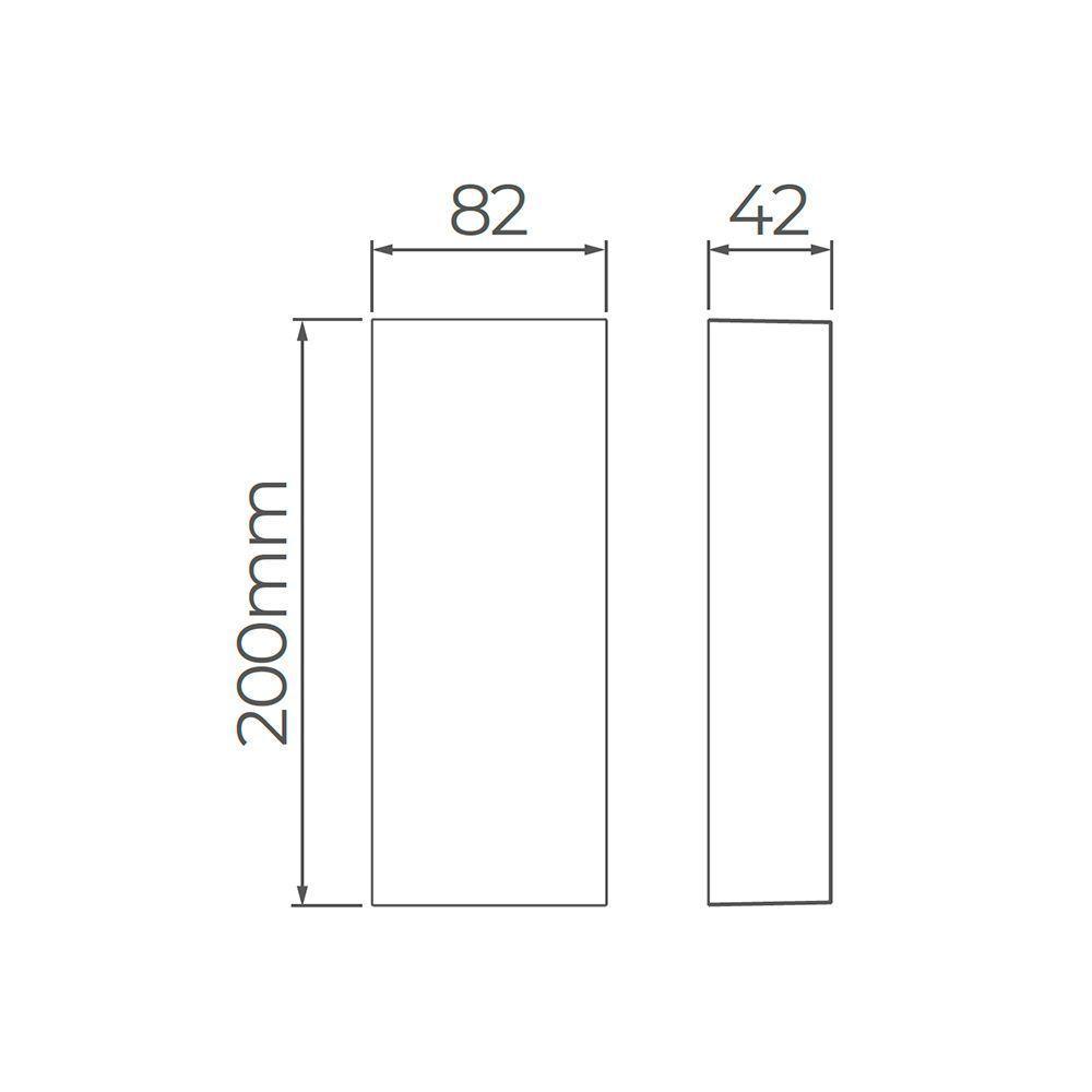 Arandela Stella Ice Retangular Led 20cm Ip65 5w Bivolt Branco 4000k Luz Neutra Stl21701br/40 - 3