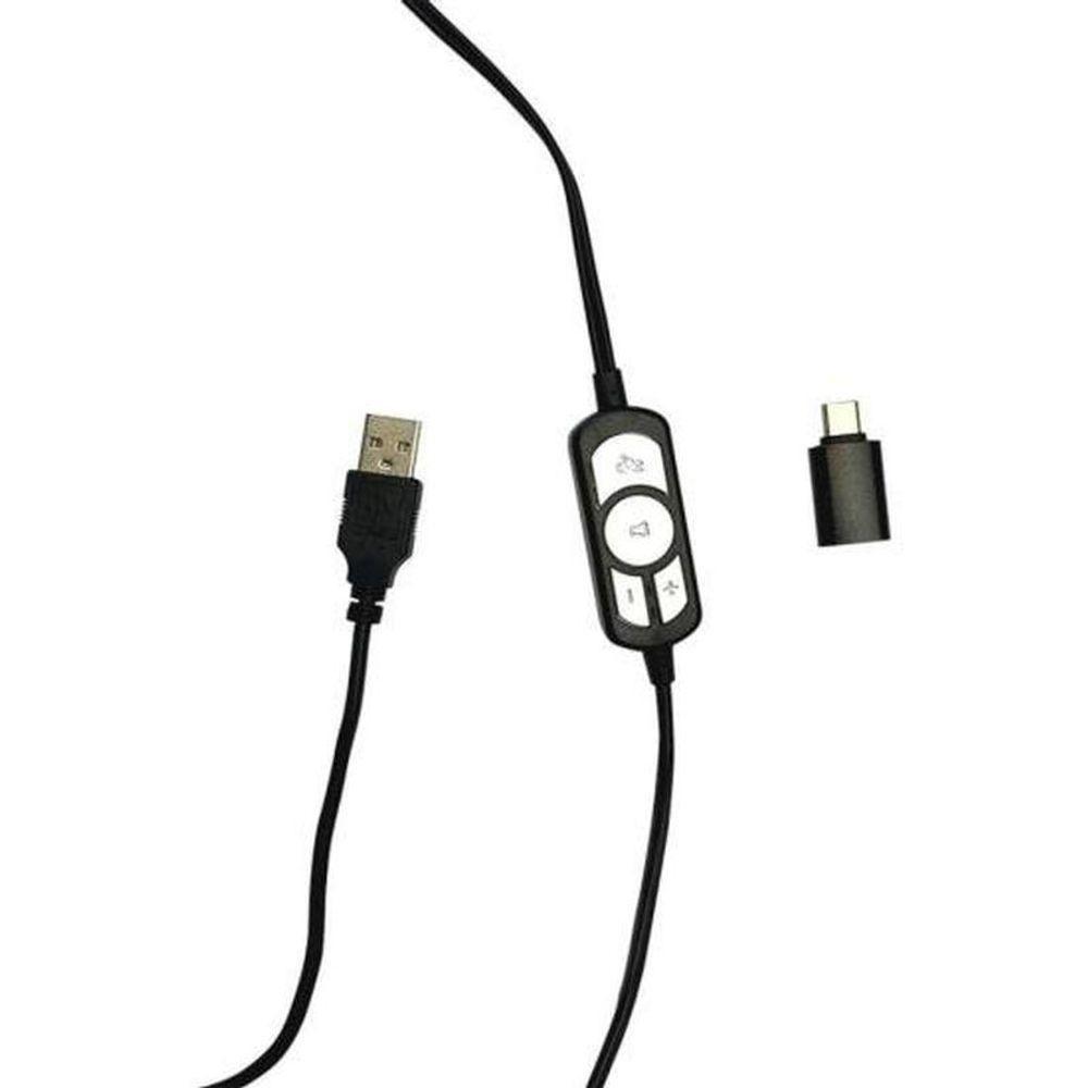 Headset Office Bright Usb Com Adaptador Usb-c - 3