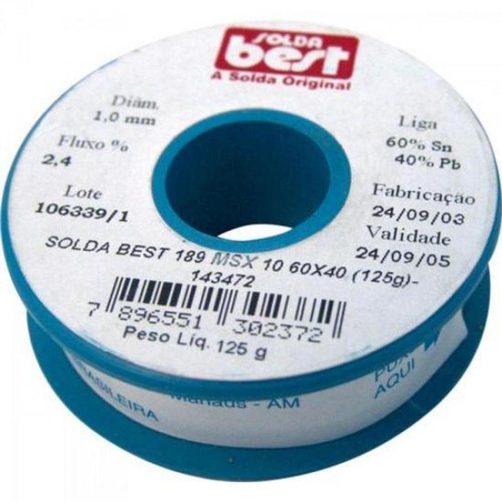 Solda Em Fio 189-msx10 60x40 125g Azul Solda Best - 1