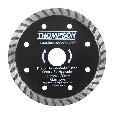 Disco Diamantado Turbo 110 X 20mm - Kit 3 Pecas - Thompson