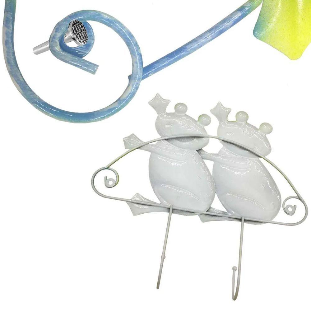 Gancho Metal Enfeite Sapinhos Kit 4 Uni Pendura Bone Bolsa Bolsa Chapeu Organizaçao Decoraçao Parede Casa - 2