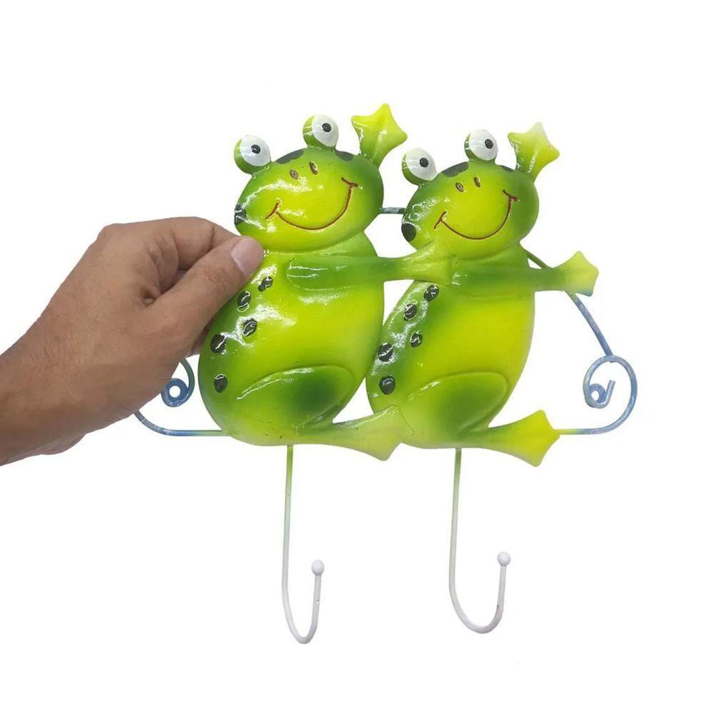 Gancho Metal Enfeite Sapinhos Kit 4 Uni Pendura Bone Bolsa Bolsa Chapeu Organizaçao Decoraçao Parede Casa - 3