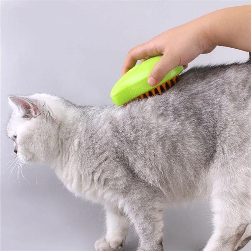 Escova A Vapor Pet Cao Gato Cachorro Bateria Recarregavel Eletrica Remove Pelo Animal De Estimaçao Higiene Limpeza - 5