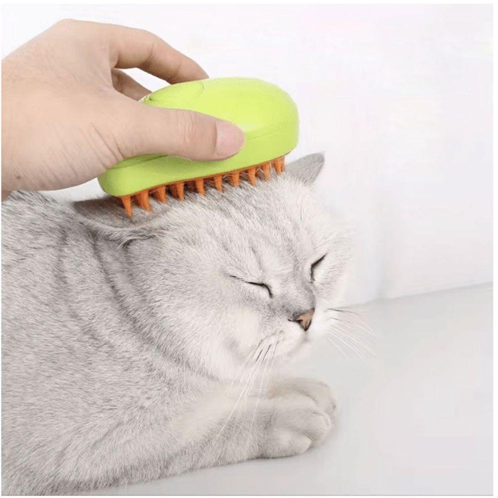 Escova A Vapor Pet Cao Gato Cachorro Bateria Recarregavel Eletrica Remove Pelo Animal De Estimaçao Higiene Limpeza - 10