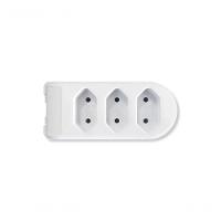 Tomada Barra 3 Tomadas 2p 10a 250v Branca - 1