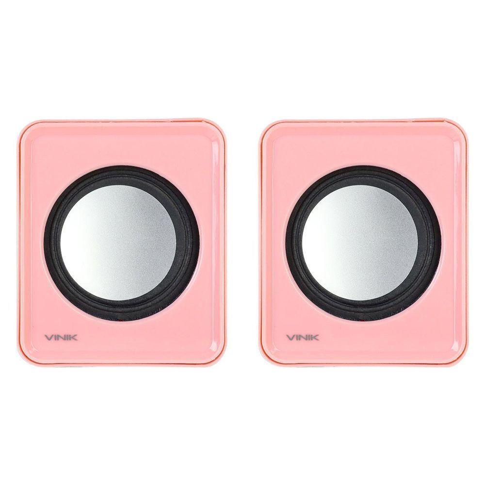 Caixa De Som 2.0 Usb 5v 2x 1w Com Controlador De Volume Rosa - 2
