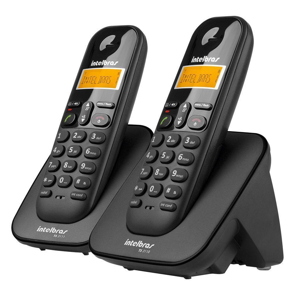Telefone Sem Fio Intelbras Ts3112 Digital Com Ramal Adicional Preto - 1