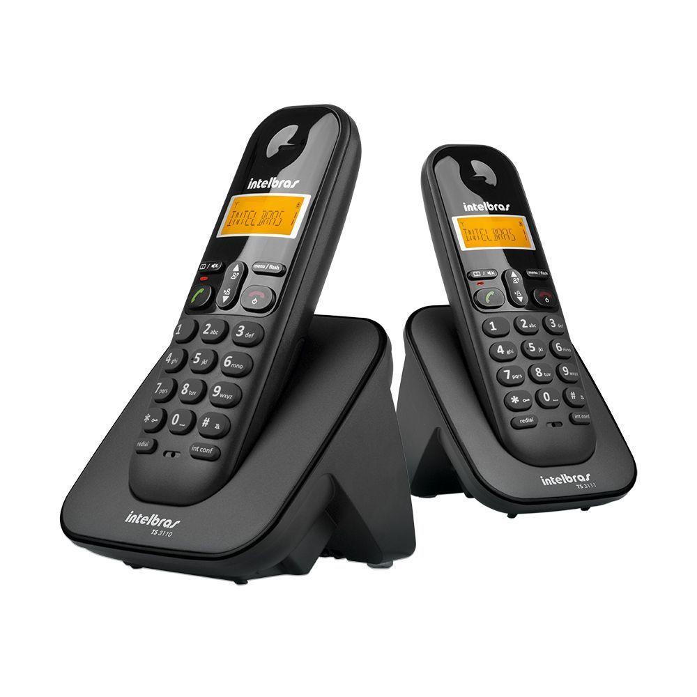 Telefone Sem Fio Intelbras Ts3112 Digital Com Ramal Adicional Preto - 4