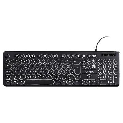 Teclado Usb Multimidia Slim Chocolate Teclas Redondas Led Branco 1.8m - Tc200