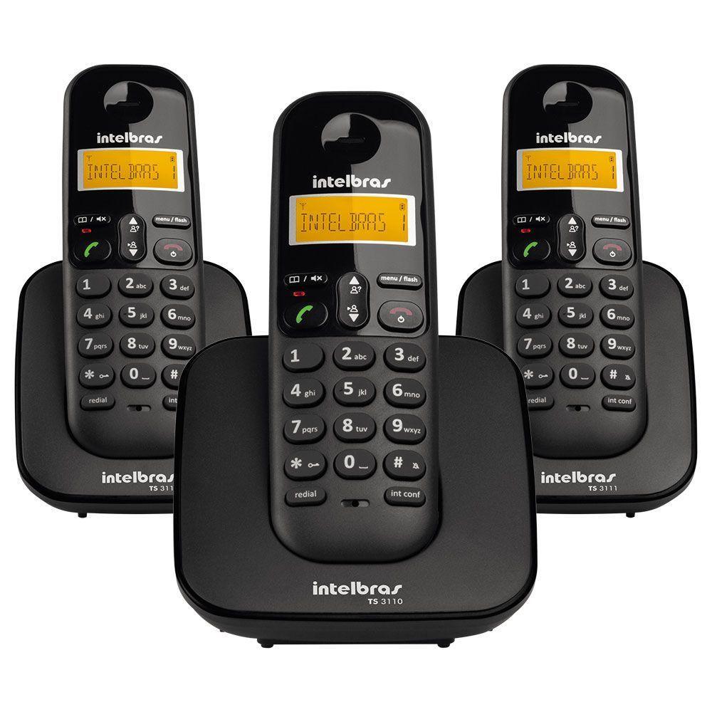 Telefone Sem Fio Intelbras Ts3113 Base E 2 Ramais Dect 6.0 Preto - 2