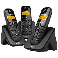 Telefone Sem Fio Intelbras Ts3113 Base E 2 Ramais Dect 6.0 Preto - 1