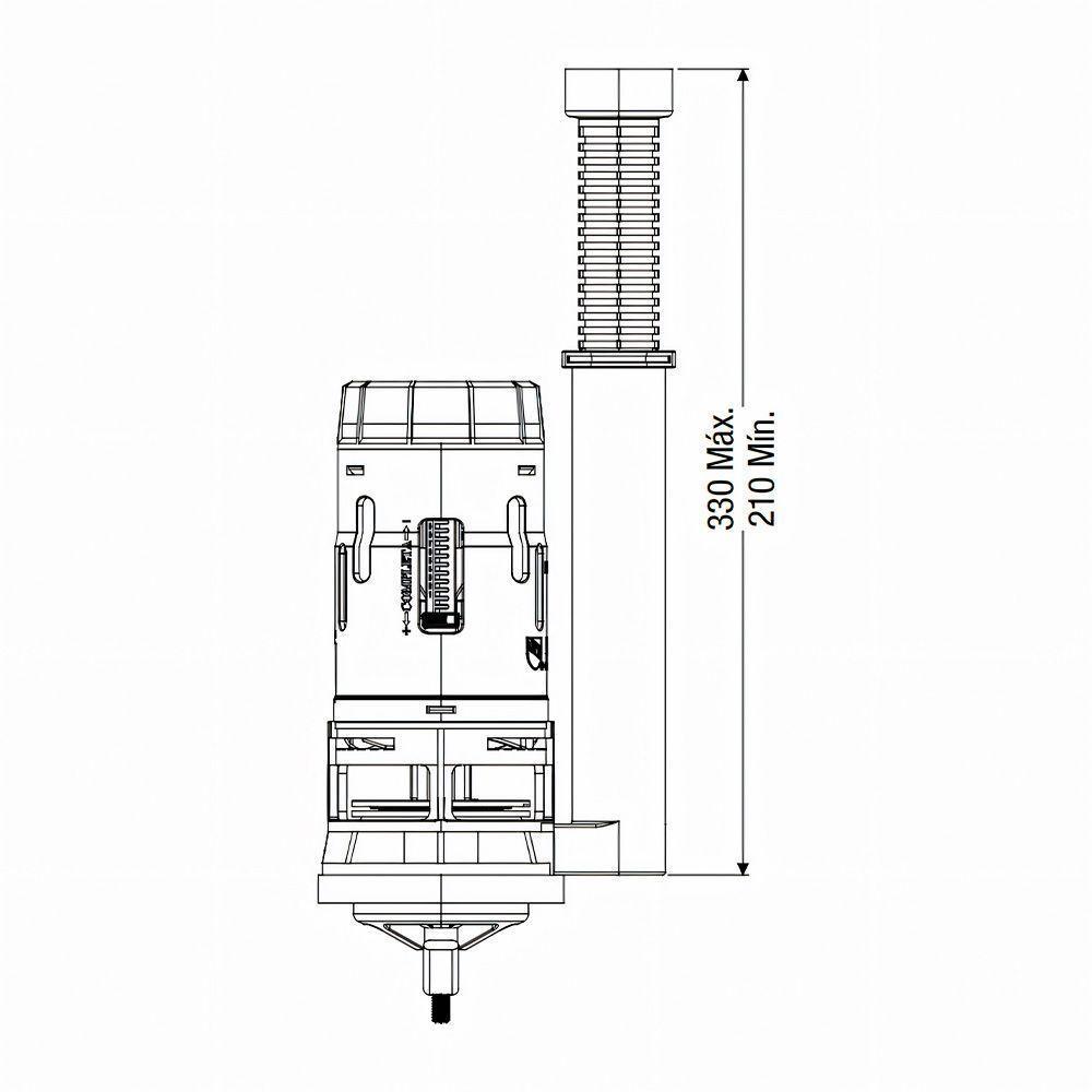 Mecanismo De Saida Dual Flush Superior Para Caixa Acoplada Monobloco - 3