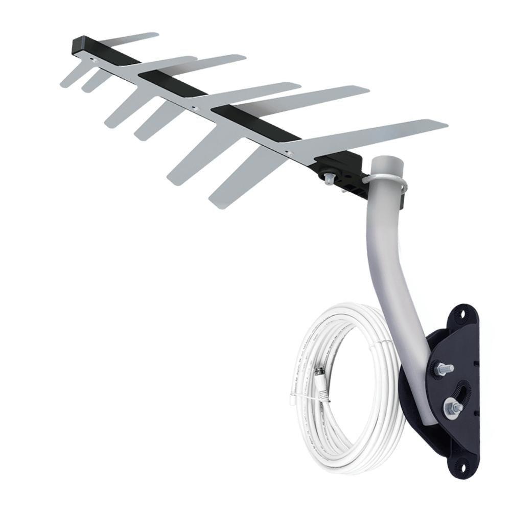 Antena Externa Digital Aquario Dtv-1500 Full Hd 10mt Cabo - 1