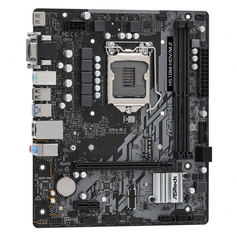 Placa Mãe Asrock Lga1200 H510m-hdv/m.2 2xddr4 3200mhz... - 5