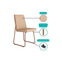 Sala De Jantar Completa átria 1593 Aço C- Tampo Madeirado 90x90cm E 4 Cadeiras Lira Preto-nogal - Preto-grafite - Preto - Carraro - 8