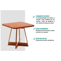 Sala De Jantar Completa átria 1593 Aço C- Tampo Madeirado 90x90cm E 4 Cadeiras Lira Preto-nogal - Preto-grafite - Preto - Carraro - 9